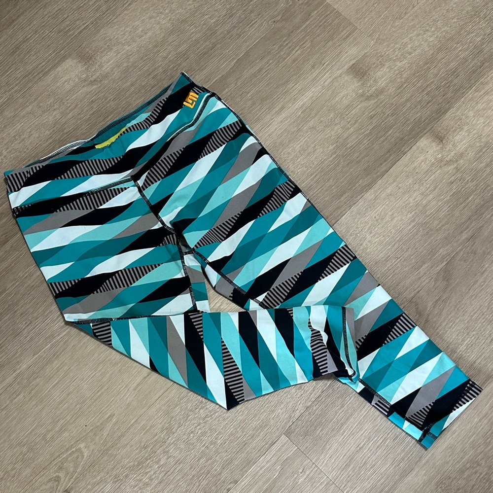 Loudmouth Teal and Black Patterned Leggings